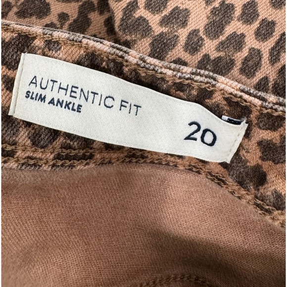 J Jill Denim Leopard Print Authentic Fit Slim Ankle Jeans 90s chic Size 20 - Picture 3 of 7